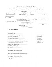 English worksheet: Help! The Beatles