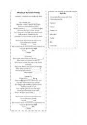 English Worksheet: who says song by Selena Gomez