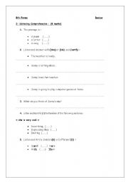 English Worksheet: 8th form Review