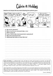 English Worksheet: Comic strip about bullying