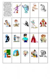 English worksheet: Occupations Memory Game