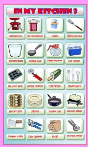 English Worksheet: In my Kitchen 3