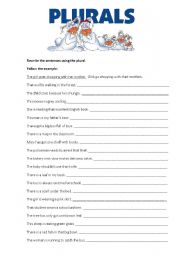 English Worksheet: Plural of nouns