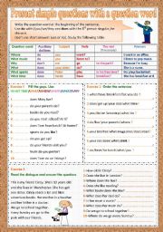 English Worksheet: PRESENT SIMPLE Questions with a question word