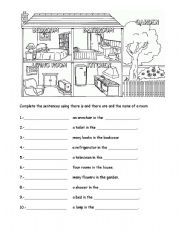 English Worksheet: There is There are 1