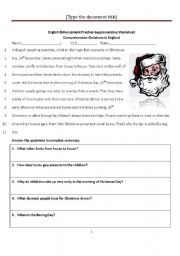 English worksheet: Christmas in England