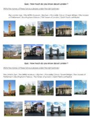 English Worksheet: London monuments