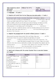 English Worksheet: 9thFormMidTermTestN2