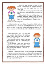 English Worksheet: LETTERS FROM FRIENDS