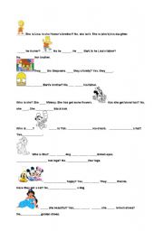 English worksheet: verb to be and has got