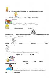 English Worksheet: verb to be and has got