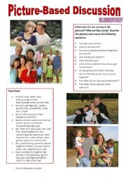 English Worksheet: Picture-based discussion Elementary - (01) Family