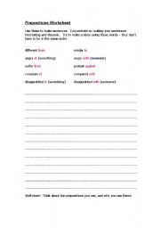 English Worksheet: prepositions
