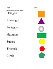 English worksheet: Shapes and Measurement