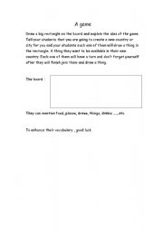 English worksheet: game