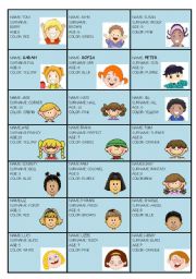 English Worksheet: conversation card for young students