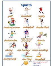 English Worksheet: Sports