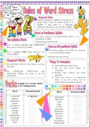 English Worksheet: WORD STRESS