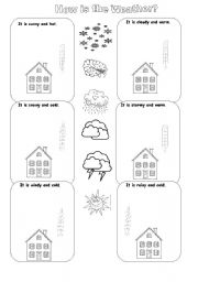 English Worksheet: how is the weather