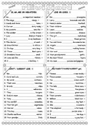 English Worksheet: grammar revision year 2