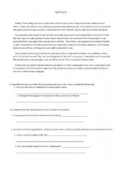 English Worksheet: English quiz