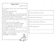 English Worksheet: reading comprehension