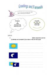 English Worksheet: greetings