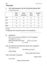 English worksheet: film genres - express like/dislike