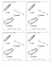 English worksheet: classroom objects