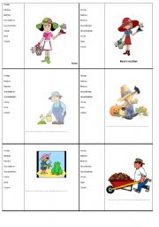 English Worksheet: Happy families card game