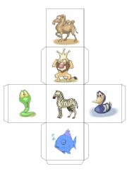 English Worksheet: ANIMALS -- DICE -- 9