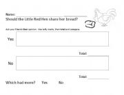 English Worksheet: The Little Red Hen survey