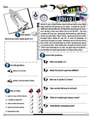 English Worksheet: RC Series_U.S Edition_23 Apollo 11 .(Fully Editable)