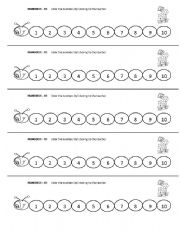 English Worksheet: Numbers 1-10