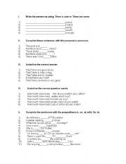 English Worksheet: THERE IS/THERE ARE