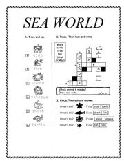 English worksheet: SEA WORLD