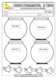 English Worksheet: DR SUESS - one fish two fish part 1