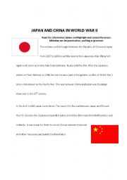 English Worksheet: Japan and China Mistakes Task