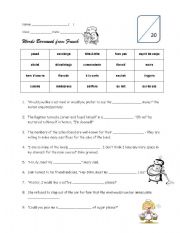 English Worksheet: Words Borrowed from French