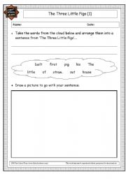 English worksheet: the three little pig