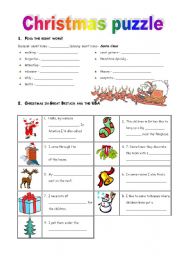 English worksheet: Christmas quiz