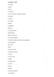 English worksheet: Sales Vocabulary