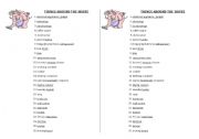English worksheet: Things around the house. Vocabulary and Exercises