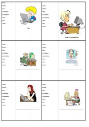 English Worksheet: HAPPY families card game