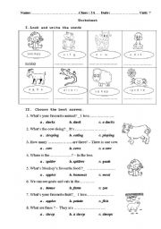 worksheet for kids from 7 - 8
