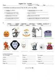 English Worksheet: haloween
