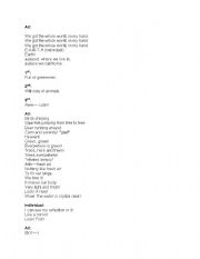 English Worksheet: SONG I LIKE