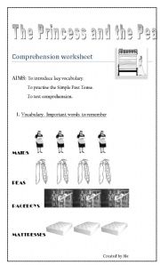 English Worksheet: The Princess and the pea 