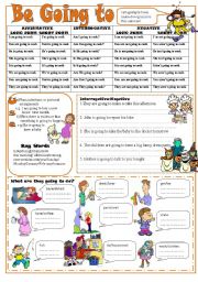 English Worksheet: Be Going to