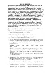 English Worksheet: Billy Bungles Circus Part One